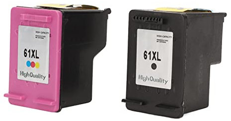 Tintenpatrone, 2 Stück 61XL Schwarz Farbe Druckerpatronen Ersatzdruckerzubehör für HP für Envy 4500 für Deskjet 1000 1056 1510 1512 1010 für OfficeJet 4630