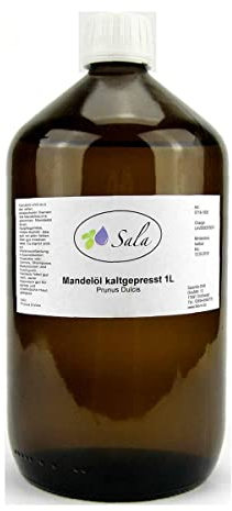 Sala Mandelöl kaltgepresst konv. Prunus Dulcis 1 L 1000 ml Glasflasche