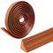 EUNEWR Flexible Deckenleisten Selbstklebend, NBR Flexible Zierleiste Selbstklebend 38 x 26 MM, Deckenkanten Weiß für Dekorative Fliesen, Marmorein, Ecken (5M, Braun)