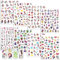 JSRQT 8 Sheets Unicorn Nail Art Stickers,Self-Adhesive Cute Cartoon Nail Art Decorations,Kids Manicure Tips Nail Decals Supplies for DIY Nail Art Design