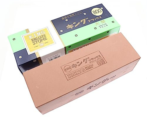 Japanese Sharpening Stone King No. 800W Grit #800 Maintenance Blade Kitchen Knives Tools DIY and Gardening Stone Made in Japan