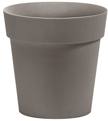 Nicolì Vaso Arké – Vaso Tortora In Plastica 36 cm – Per Piante Da Interno Ed Esterno, Fioriere Da Interno Eleganti, Vaso Decorativo Da Interno Resistente - Tortora Rotondo 36 cm