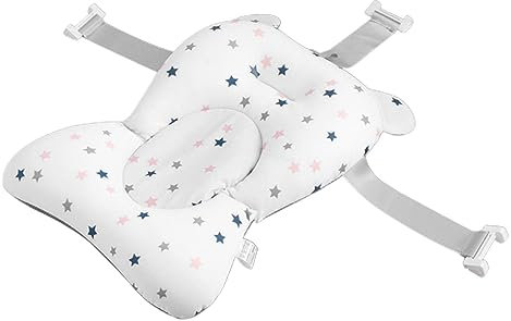 Asiento Baño para Bebé Antideslizante, Bañera para Bebé, Alfombra Baño Malla Cojín Flotante, Soporte Bebe Bañera Y Asientos Baño, Reductor Bañera (43x28x22cm)