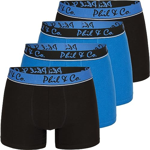 Phil & Co. Berlin 4er Pack Jersey Boxershorts Trunk Short Pant Farbwahl, Farbe:Design 16, Grösse:L