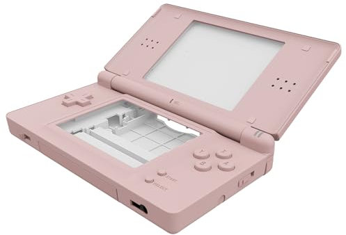 eXtremeRate Coque Remplacement Complète pour Nintendo DS Lite, Coque avec Bouton de Remplacement pour Nintendo DS Lite, Console Non Incluse, Rose