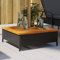 Canditree Table Basse de Jardin avec Trou de Parasol, Table D'appoint Couvercle de Base de Parasol pour Patio Terrasse (Noir)
