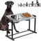Elevated Dog Bowls for Extra Large Dogs, 4 Height Adjustable Tilted Raised Dog Bowl Stand with 2 Stainless Steel 3L Bowls, 16.1 Tall Dog Feeder for Giant Breed