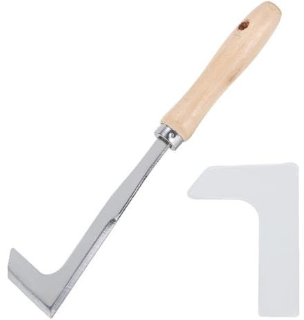 Reccisokz Desherbeur Manuel,Desherbeur en Acier Inoxydable Avec protège-lame,desherbant selectif gazon,Enleve Mauvaise Herbe Ergonomique,Outillage de Jardin pour Creuser, Désherber