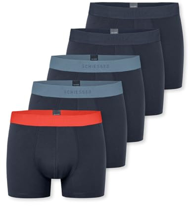 Schiesser Herren 5 PACK Boxershorts Bio Baumwolle Multipack - 95/5 Organic