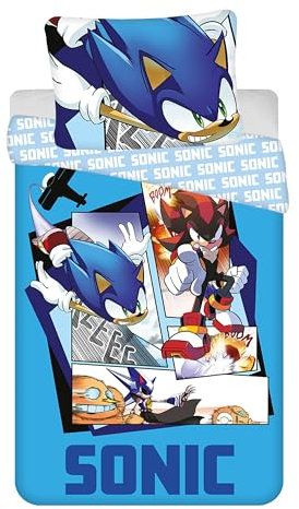Sonic The Hedgehog Tails KnucklesWende Bettwäsche Set Kopfkissen Bettdecke