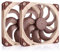 Noctua NF-A14x25 G2 PWM Sx2-PP, Set de Dos Ventiladores para Aplicaciones de Entrada/Salida que Funcionan Simultáneamente (Marrón)