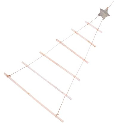 FUNOMOCYA Branch Christmas Tree Wanddekoration Rustikale Holzleiter Für Weihnachtsdeko Vielseitig Einsetzbar Für Gemütliche Raumgestaltung Für Familie Und Freunde