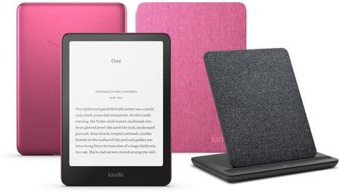 Kindle Paperwhite Signature Edition (2024 Release) 32 GB without ads, an Amazon Fabric Cover and a Made for Amazon Wireless Charging Dock