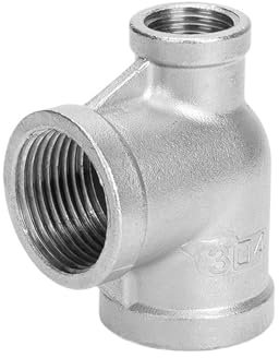 304 Edelstahl-Innendraht-Reduzier-T-Stück, Reduzierdurchmesser seitliches großes Wasserrohr-Adapterzubehör 2 Zoll 1 Zoll 6 Minuten bis 4 Minuten(G2*G1*G2-1/2)