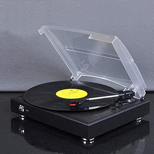 JFNHUTL Gramophone, Turntable Three Speed Bluetooth 18/25/30 Cm Vintage Vinyl Record Player with Built-in Stereo Speakers Audio Out Suitable