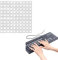 ASOMI 100 Pieces DIY Keyboard Keycaps Nail Shape Transparent Curved Laptop Keyboard Stickers for Women with Long Nails