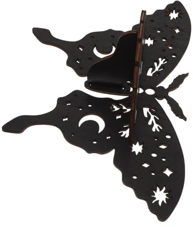 Amosfun Wandhalterung aus Holz bürodeko büro dekoration valwntinstagsgeschenk valetinstagsgeschenk kleines Regal Anzeige Anlage Displayhalter aus Kristall kleines Ausstellungsregal Black