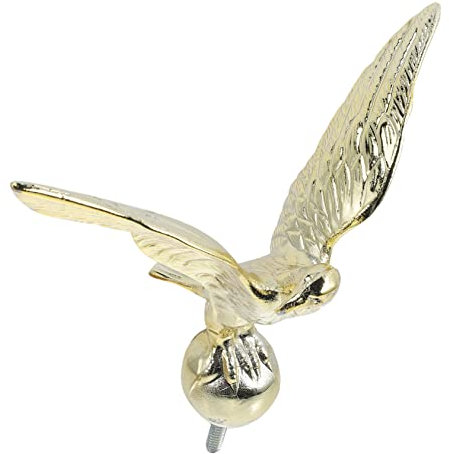 Kisangel Adlerkopf-fahnenmast Adler Lampe Fahnenmastkopf Im Freien Große Fahnen Draußen Flaggenmast-Spitzenverzierung Gartenflagge Flaggendekoration Fahnenmastaufsatz Vogelhaus Legierung
