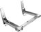 YUANYIYS Soporte de pared para microondas, soporte plegable de acero inoxidable con ganchos duales, ajustable y extraíble, color plateado