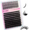 GEMERRY Extension Cils Faux Cils 100D Spikes Extension de Cils Cluster Cils Volume Russe Bouquet Cils individuel Cils Manga D Curl 12-21mm DIY Faux Cils(Manga-100D)