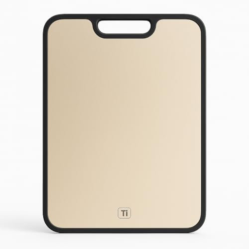 Dual-Sided Titanium & Wheat Straw Cutting Board - Hygienic, Knife-Friendly & Eco-Conscious Kitchen Chopping Board - Non-Slip & Durable for Meat, Veggies & Fruits