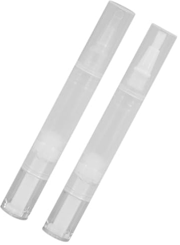 2 Stück Nagelhautölstifte 5ml aus Kunststoff mit Auslaufsicherem Design | Leere Nagelöltuben, Ergonomische Form, für Präzises Befüllen Unterwegs, Handliche Größe