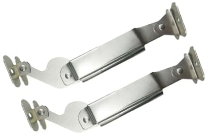 Kisangel Cerniera in Metallo Per Porta Mobile Doppia, Supporto a Molla Silenzioso Spessa e Resistente, Cerniera Di Supporto Smontabile Per Armadi, Sportelli e Mobili Fai Da Te, Set 2 Pezzi Argento