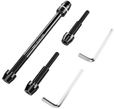 Luocute Fahrradtrainer-Steckachse, Adapter aus Aluminiumlegierung M12 X P1,0 1,5 1,75 für Mountainbikes, mit Sicherem Verriegelungsmechanismus und Abstandshaltern für Rahmen von 135 142
