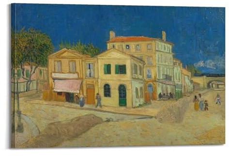 Das klassische Gemälde von Vincent Van Gogh, gelbes Haus, Kunstposter, Kunstdruck, Leinwand-Dekor, Wanddruck, Foto, moderne Dekoration, 20 x 30 cm