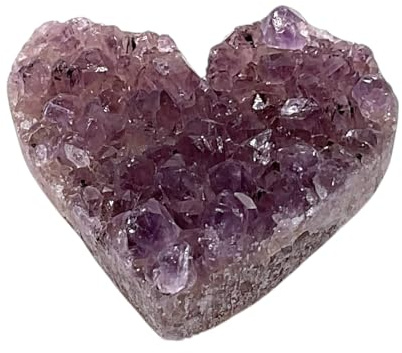 Steinfixx Amethyst Herz I Rohstein Cluster Druse I starker Heilstein I ca. 20 gr. I ca. 3-4 cm I Handarbeit I Herzgeschenk I Liebesgeschenk I Brasilien
