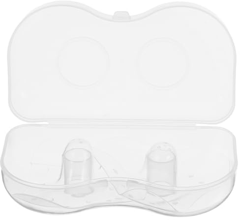 CATIEBYE Stillhütchen Transparent aus Weichem Silikon mit Dreieckigem Brustschild für Flache und Invertierte Brustwarzen zur Milchflussunterstützung und Neugeborenenpflege