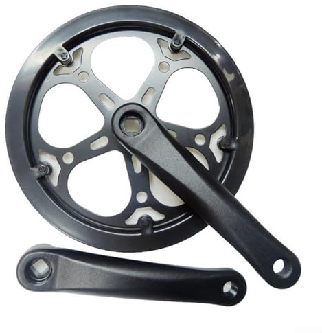 Juego de cigüeñales cónicos cuadrados para bicicletas eléctricas de carretera, bicicletas MTB y bicicletas Fixie con plato de 40, 48 o 52 dientes, longitud de manivela de 170 mm (52T)