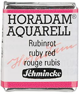 Schmincke – HORADAM® AQUARELL - feinste Künstler-Aquarellfarben, 351 Rubinrot, 14 351 044, 1/2 Näpfchen