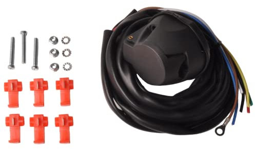 ProPlus 343505 Steckose 7 polig mit Kabelsatz vorgefertigt mit 1,5 Meter Kabel für Wohnwagen Anhänger Anhängerkupplung