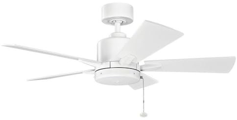 Kichler Bowen 42 Ceiling Fan Without Light, Matte White
