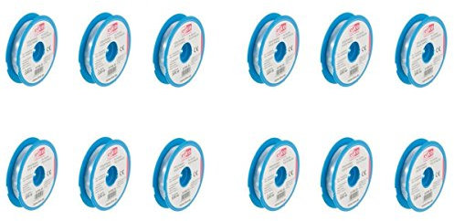 0,15 mm starkem Nylon Draht Gewinde klar Angeln Schmuckdraht hängen Efco (100 m), farblos, (12 Spool - 1200m)