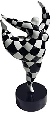 Laure TERRIER Statue Einer Tänzerin im Niki de Saint Phalle Nanas-Stil, Höhe 28 Zentimeter mit Sockel, aus mehrfarbigem Harz, handbemalt