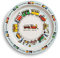 Tyrrell Katz Kids Trains Printed Plate in Melamine - Dishwasher Safe Children's Outdoor Dining Everyday Tableware - 21.5 cm Diameter