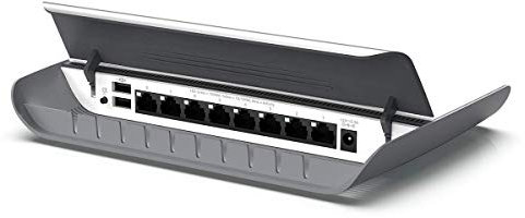 NETGEAR 8-Port Gigabit Ethernet Smart Managed Plus Switch (GS908E) - Desktop Housing with Integrated Cable Management, 2 x USB Charging Ports, and Fanless Design for Quiet Operation