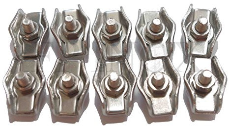 Serre Cable Plat Diamètre Fil 3 mm (Lot de 10) INOX 316 - A4