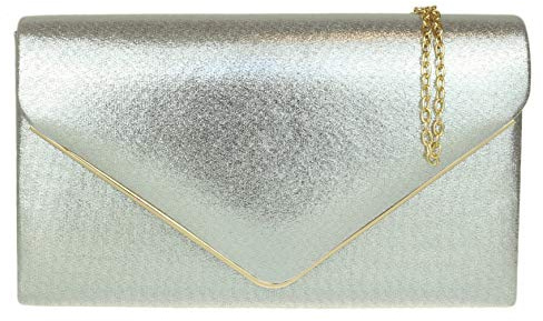 Girly Handbags Womens Faux Suede Envelope Clutch Bag Small