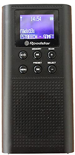 Roadstar Mobiles DAB DAB+ UKW-Radio (LCD-Display, Taschenradio), schwarz TRA-70