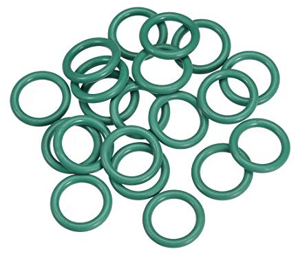 sourcing map 20 Stück O Ring 13.2mmx18mmx2.4mm FKM Dichtungsringe O-Ringe Fluor Gummi Öl Säure Unterlegscheiben für Industerie Maschinen Auto Reparatur Wärmebeständigkeit