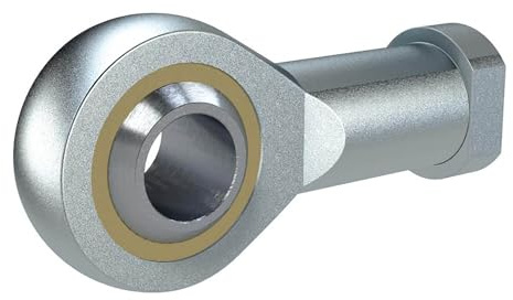 RIEGLER GEKAP6M8 AP6 ISO 8139 Gelenkkopf für Zylinder, 8mm Bohrung, M8 x 1.25 Kolbenstangengewinde