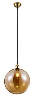 Reality Leuchten Pendelleuchte Dino R30771004, Metall Nickel matt, Glas klar, exkl. 1x E27