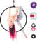 PRIORMAN Lyra Aerial Hoop Set mit Rigging-Hardware – einzelner Edelstahlreifen – ideal für Tanzen und Studio, Aerial Fitness – Mattschwarz, Durchmesser: 90 cm, Rohr: 32 mm