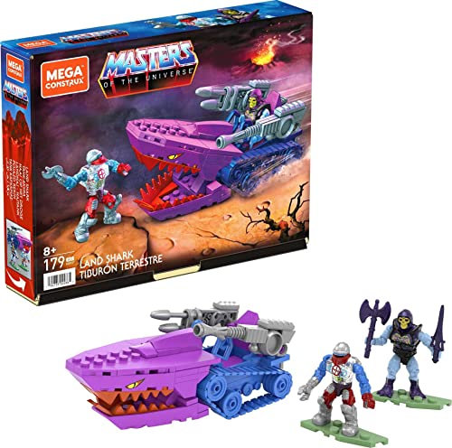 MEGA HDK07 - Construx Masters of The Universe Land Shark Kampfwagenbausatz, Motu, Bauspielzeug für Kinder ab 8 Jahren