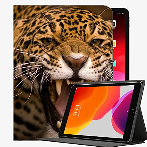 Für iPad Case Fit 2018/2017 iPad 9.7 6th / 5 Generation, Zähne Jaguar Cat Eyes Case Slim Shell Cover für iPad 9,7 Zoll