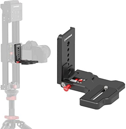 IFOOTAGE L Shape Quick Release Plate L-förmige Schnellwechselplatte, Zubehör für Kamera-Gleitschienen, horizontale und vertikale Aufnahmemodi, Multi-Winkel-Neigung