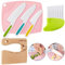 LETTO & TAILOR 6 Piece Children's Wooden Kitchen Knives Set with Wooden Children's Knife, Plastic Toddler Knife, Crinkle Cutter, Chopping Board (Crocodile)